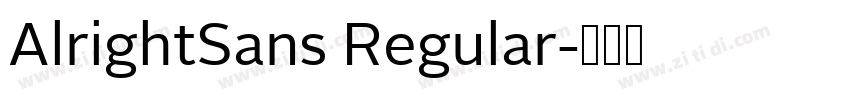 AlrightSans Regular字体转换